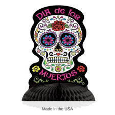 NIP HALLOWEEN DAY OF DEAD SUGAR SKULL CENTERPIECE 10.75
