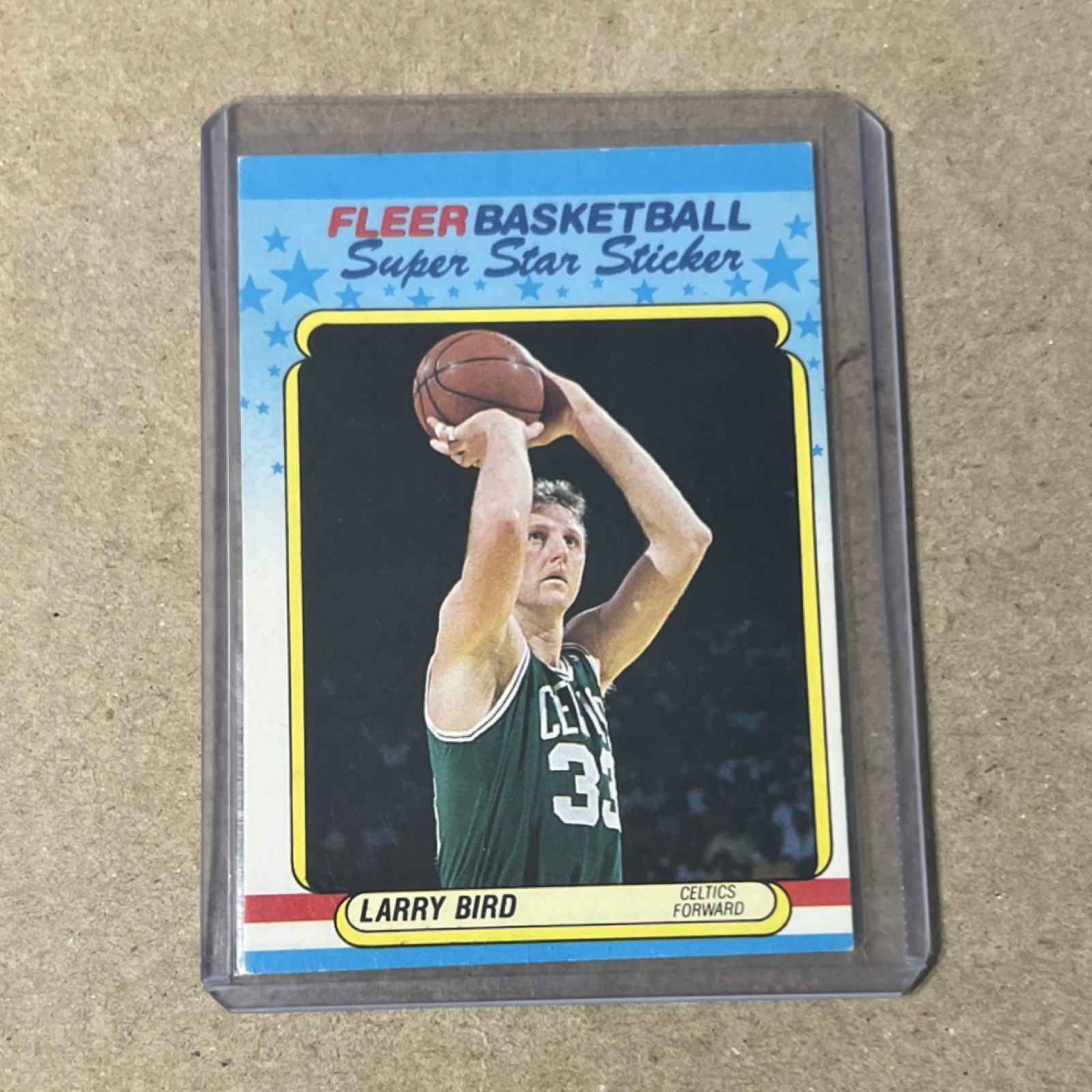 Fleer 1988-89 Basketball Super Star Sticker Larry Bird Celtics #2 (2 of 11)