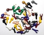 Lego 50 Assorted Hands Hand For Minifigure 25 Pair Flesh Black Brown & More