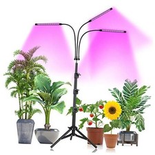 Plant Grow Light with Stand Adjustable 15-47 Inch,Tri-Head Floor 3-Head Large