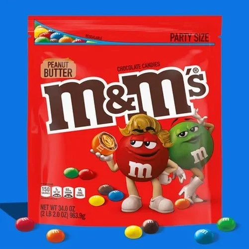 M&M's Peanut Butter Milk Chocolate Candy, Party Size - 34.0 oz - image 2 of 4