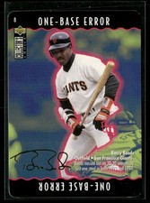 1996 Collector's Choice Barry Bonds You Make the Play Gold Sig. One-base error