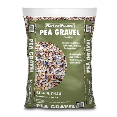 KolorScape Pea Gravel Stone Multicolor 0.5 cu ft Bag for Walkway Driveway