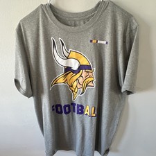 Nike NFL Dri-Fit On Field Minnesota Vikings Gray Shirt Size L