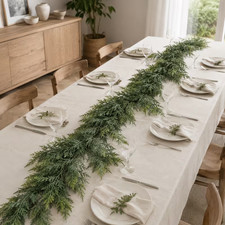 6FT Real Touch Cedar Garland Artificial Greenery Christmas Garland Mantel Firepl