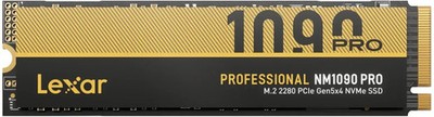 Lexar NM1090 PRO 2 TB, SSD schwarz/gold, PCIe 5.0 x4, NVMe, M.2 2280