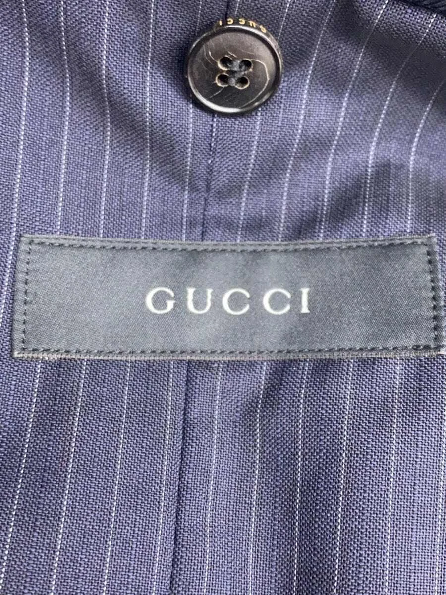 GUCCI Giacca Sartoriale 46 Lana Nvy Stripe 28Jhf5 Uomo Autentica #ED ZGA