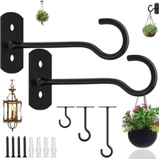 2x Metal Ceiling Hooks Wall Hanging Plant Bracket Hanger Hook for Planter Lights