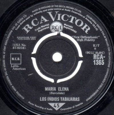 Los Indios Tabajaras - Maria Elena (7'')