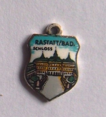 Bettelarmband Wappen Anhänger - Rastatt - Schloss -  100 Silber (Antiko)