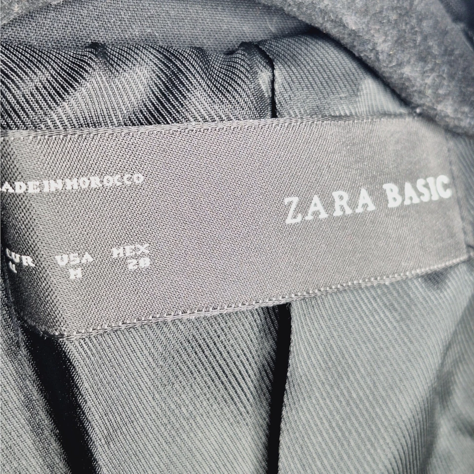 Jaqueta de Moto Zara Buffalo Xadrez Lã Mohair Feminina Média Xadrez Grunge Outono  - Imagem 4 de 4