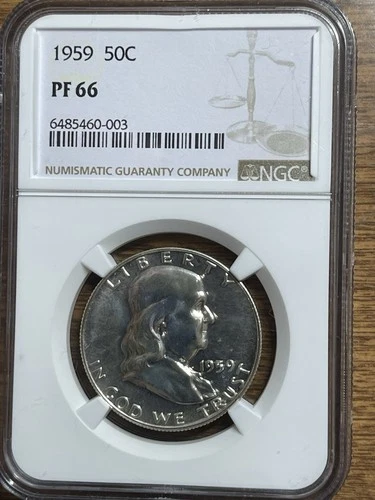 1959 Silver Franklin 50c NGC PF66 Very Nice Coin
