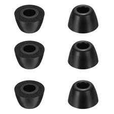 6Pcs Memory Foam Earbud Tips 5mm/0.2" Small Ear Bud Tips, Black