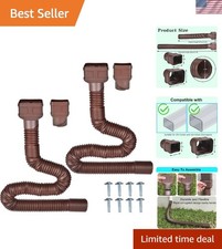 Advanced 7ft Gutter Downspout Extensions - Flexible Drainage Solution, 2 Pack