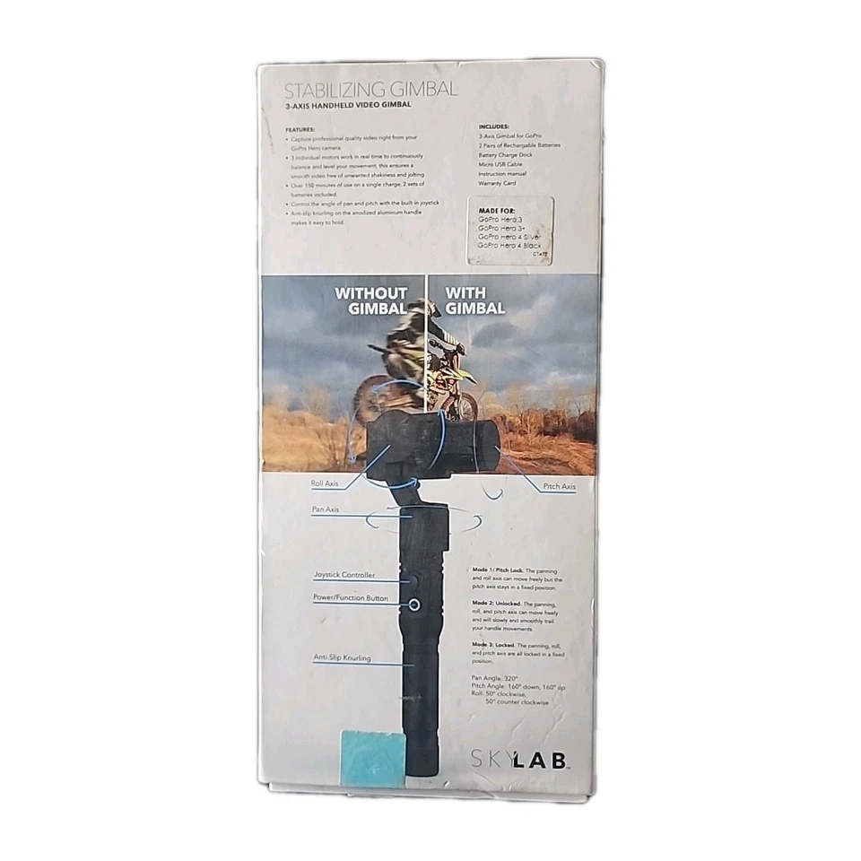 SkyLab 3-Axis Gimbal for GoPro HERO 3/3+/4 - Image 2 of 4