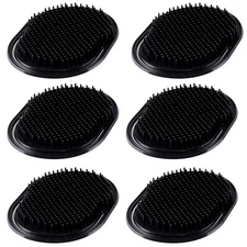 6 Pack Portable Pocket Palm Combs Finger Hand Scalp Massage Shampoo Brush