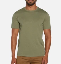 Banana Republic Mens Luxe Touch Performance Tee, Green, Large
