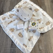 Little Me All Over Teddy Bear Print Baby Snuggle Blanket Satin Security Lovey