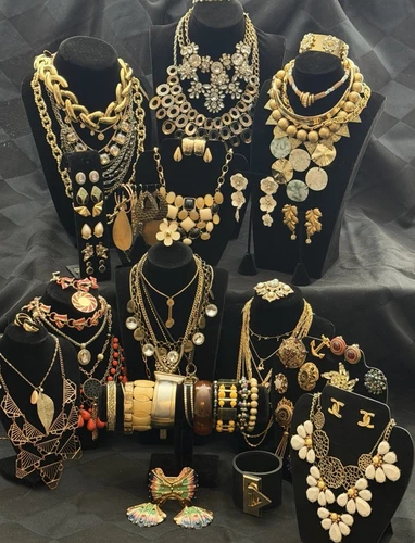 Huge Estate Jewelry Lot -Gold tone- All-Wear Vintage & Now-Costume-6.8lbs