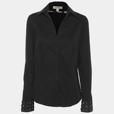 Burberry London Black Cotton Long Sleeve Shirt S
