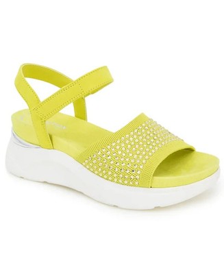 Kenneth Cole Reaction Women's Hera Sandals Lime Zest Jewel Size 8 RL24HER03