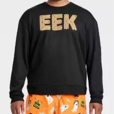Hyde EEK Men's Fleece Lined Crewneck Sleep Shirt Size XXL Glow in Dark NWT