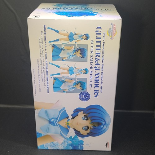 Glitter And Glamour Super Sailor Mercury Bandi Namco Statue New - Picture 3 of 6
