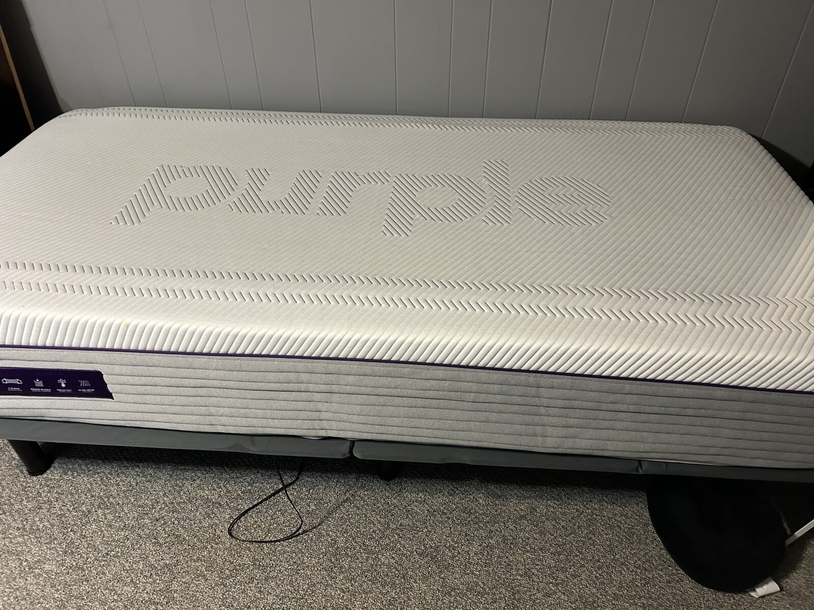 Twin size mechanical hospital bed with Purple mattress eBay