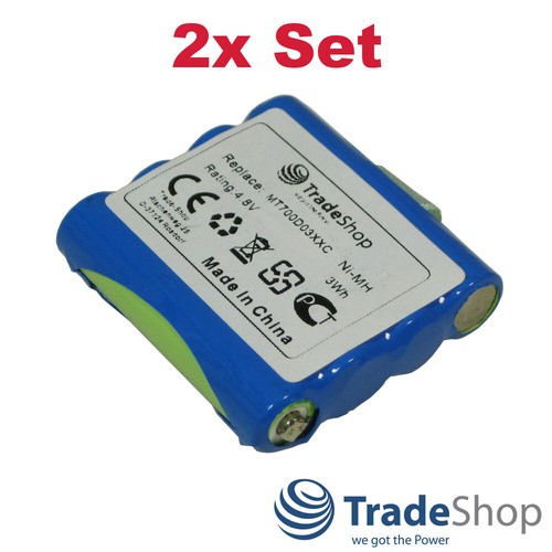 2 x batterie haute performance 600 mAh 4,8 V Ni-MH remplace DeTeWe MT700D03XXC LH060-3A44C4BT - Photo 2/3
