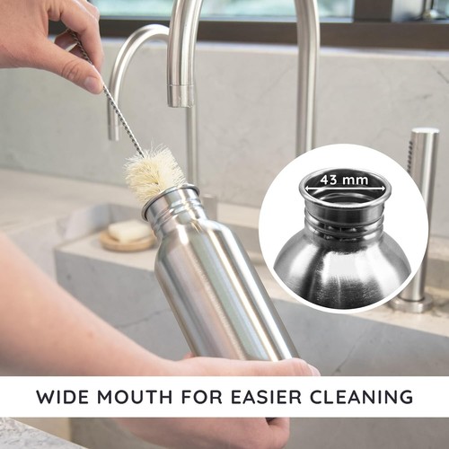 Bambaw Metal Water Travel Bottle Non Insulated Single Wall Stainless 1 Liter - Picture 4 of 7