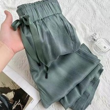 Acetic Acid Ice Silk Wide Leg Pants 2025 New ...