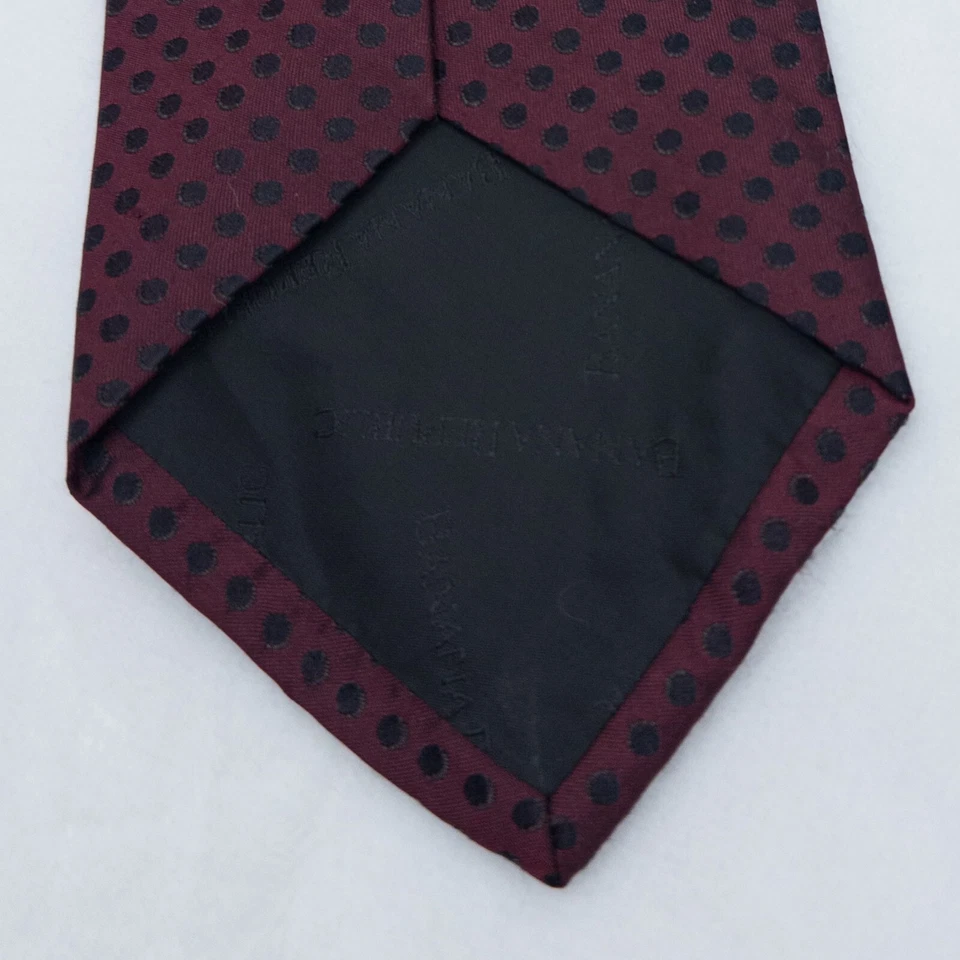 Corbata Banana Republic 55x4 Roja Negra Preparación Universitaria Ivy League Carrera Mezcla de Lana Foto 4 de 4