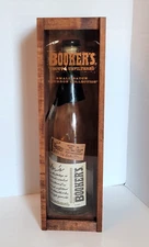 BOOKER’S Bourbon Uncut & Unfiltered Small Batch Wooden Box  & Empty Bottle 2019