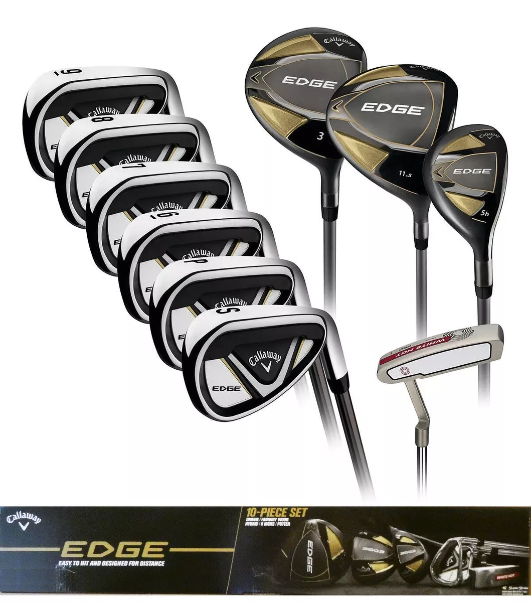 Callaway EDGE 10-Piece Menand#039;s Golf Club Set 10.5 Regular RIGHT or LEFT Handed ✓✓✓ eBay