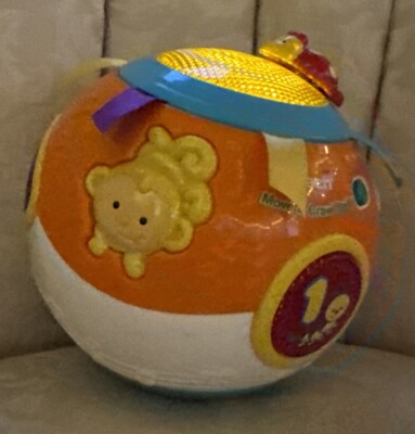 VTech Move and Crawl Baby Ball, Orange 80-061320