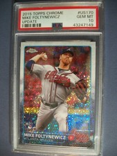MIKE FOLTYNEWICZ 2015 Topps Chrome Update #US170 PSA GEM MINT 10 RC Braves