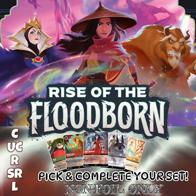 Disney Lorcana Rise of the Floodborn C/UC/R/SR/L Non-Foil Only - Pick & Complete