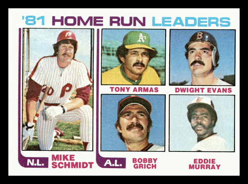 Mike Schmidt Eddie Murray HOF 1982 Topps #162 Home Run Leaders EX | eBay