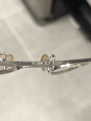 Vintage White Gold Filled Aviator Eyeglasses England - Picture 8 of 9