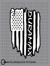 Silverado Chevy Chevrolet Duramax American Flag Sticker Decal