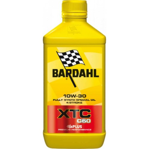 Bardahl 4T XTC C60 Motoröl 10W50 – 1 Liter, Für Motorräder (mit/ohne Ölkupplung), Off-Road Geeignet