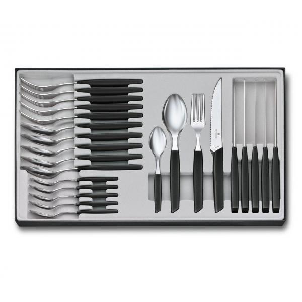 3161873 Victorinox Victorinox Swiss Modern set di posate 24 pz Nero
