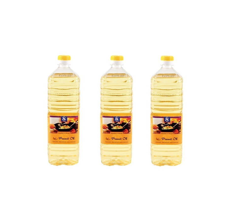 3er Pack: 3 x 1 Liter reines Erdnussöl Erdnußöl Peanut Oil Erdnuss Öl Holland