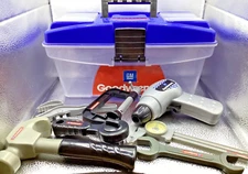 GM Goodwrench Toolbox, Huge lot of Cool Tools for Kids in Great Condition T44