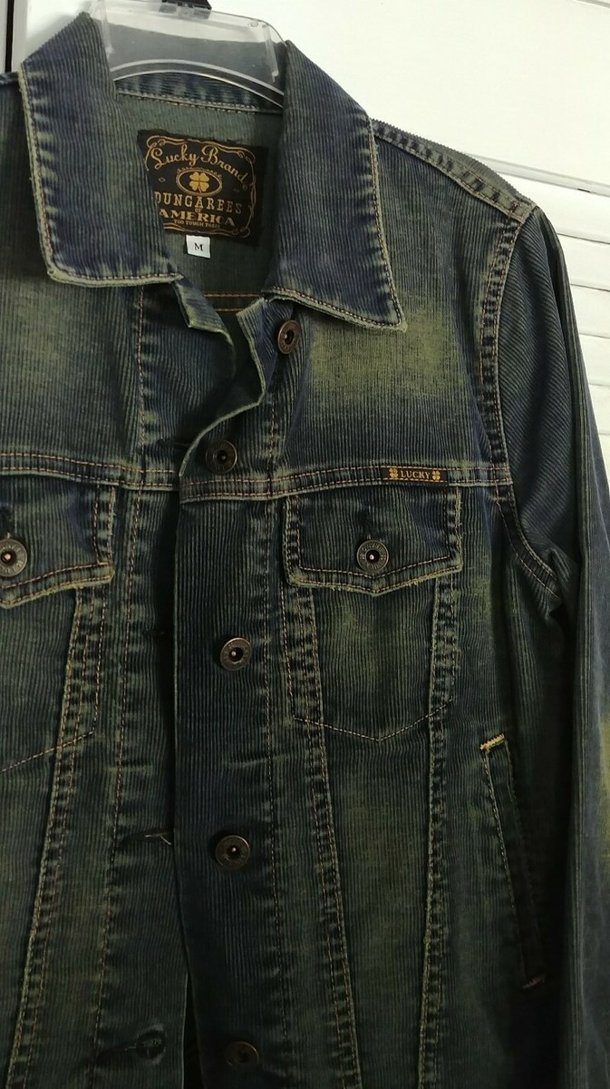 Vtg Womens LUCKY Brand Denim Jean Jacket DUNGAREES of