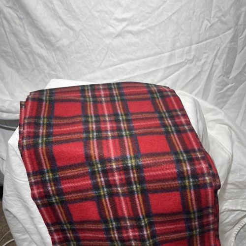 Yacht & Smith Fleece Knit Winter Neck Scarf Red Tartan Plaid NEW 12" x 70" - Bild 8 von 16