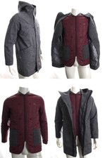 Lacoste Bf1490 Live 3-in-1 Hooded Grey Parka Women Jackets Size 52 / L Rrp£330