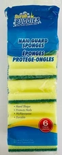 Scrub Buddies Nail Guard Sponges Yellow/Green 6 Pack