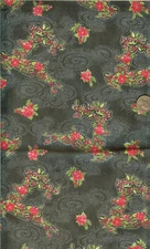 CHRISTMAS REINDEER PAISLEY SILVER GLITTER - FABRIC TRADITION - ONE YARD