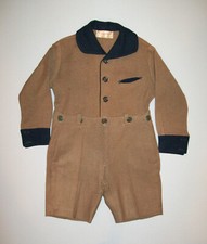 Old Antique Vtg 1890s Victorian 2 Pc Boys Kaynee Suit Wool Jacket Pants Size 4